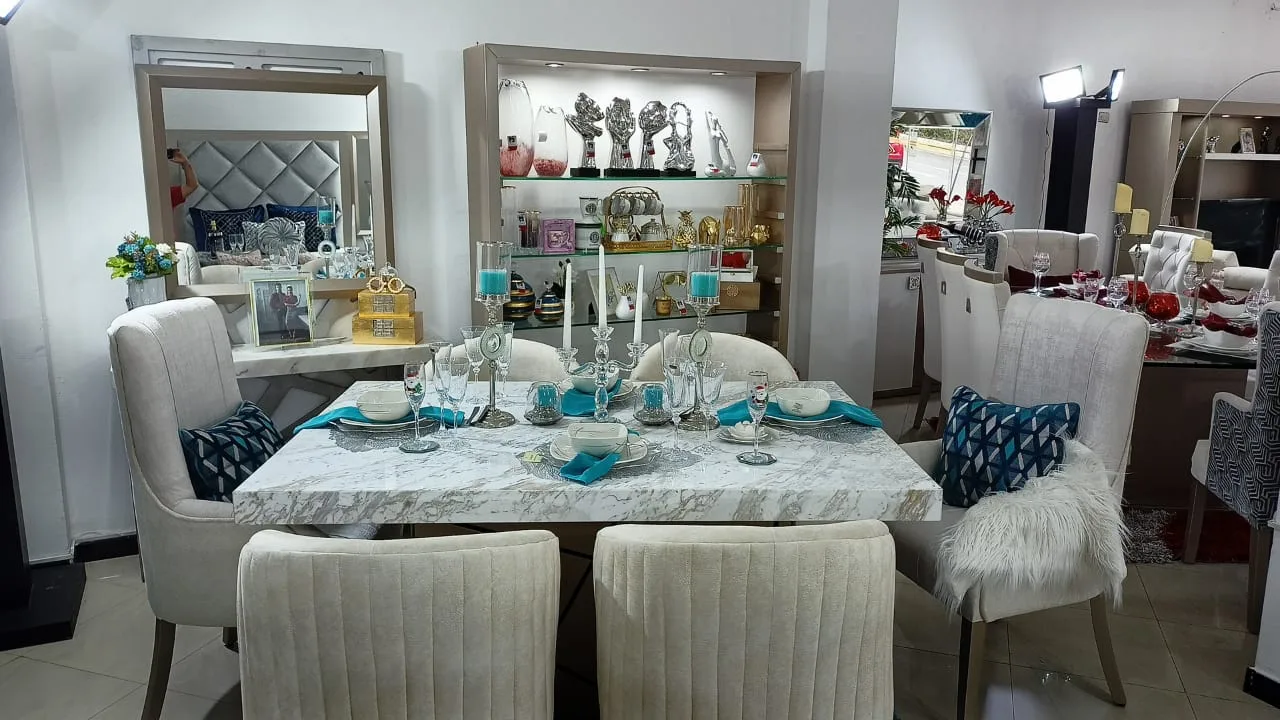 Comedor mesa mármol taupe
