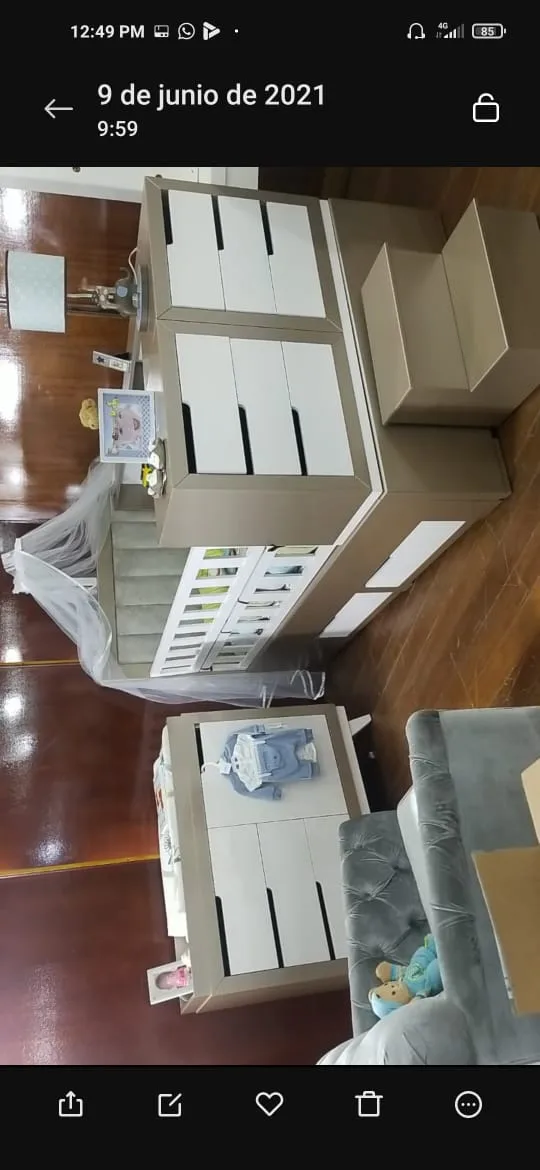 Set de cuna infantil con cómoda